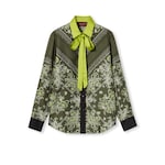 Printed silk twill shirt