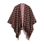 GG wool jacquard cape