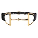 Wide belt with oversized Horsebit