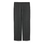 Wool grisaille pants with embroidery