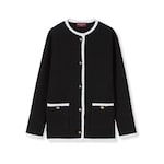 Cardigan aus Wolltweed mit Stickerei