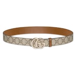 GG Supreme beige y piel café