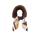 Fuzzy fabric and silk neck tie