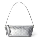 silberfarbenes GG Leder