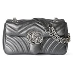 dark grey lamé leather