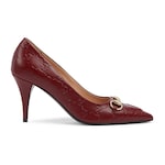 cuir GG rouge Rosso Ancora