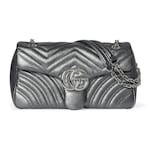 dark grey lamé leather