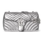 silver lamé leather