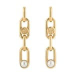Earrings with mobile pearls
