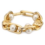 Bracelet with mobile pearls