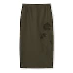 Wool mohair skirt with embroidery