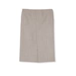 Gingham wool skirt with embroidery