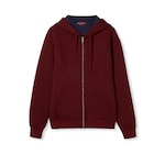 Double cotton viscose jersey zip jacket