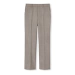 Pantalon en laine à motif vichy avec broderie