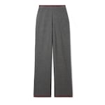 Pantalon en laine feutrée côtelée douce