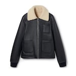 Shearling jacket with nappa finishing