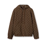 Chaqueta de rizo con GG y cremallera