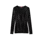 Haut en chenille stretch brodé