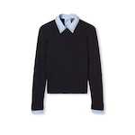 Wool sweater with embroidery