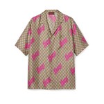 beige, marron et fuchsia