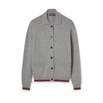 Cardigan in lana e cashmere con Web