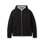 Veste zippée en jacquard de denim en coton GG