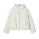 Wool bouclé jacket with logo