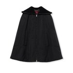 Veste effet cape matelassée avec broderie