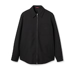 Overshirt aus Wolltwill mit Reißverschluss
