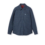 bleu foncé et blanc