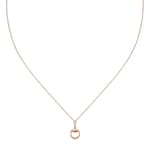 Collar Horsebit de 18 ct colgante y diamante
