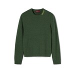 Pullover aus gefilztem Wollstrick mit Intarsie