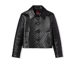 Jacke aus Leder mit GG Prägung