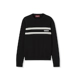 Pull en coton et soie avec intarsia