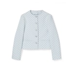 Chaqueta de bouclé de algodón con GG