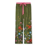 Printed silk pants