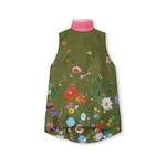 Printed sleeveless silk top