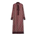 Robe en twill de soie imprimé avec nœud