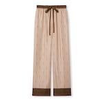 Pantalone in twill di seta stampato