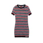 Striped fine cotton knit dress