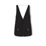 Crêpe wool silk jumpsuit with tiger