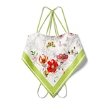 Printed silk twill top