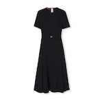 Satin dress with Double G belt