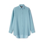 Camisa extragrande de jacquard de seda con GG