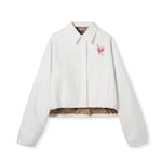 Cotton canvas jacket with patch