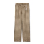 GG silk twill pants with print