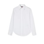 Cotton poplin shirt with embroidery