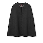ち*こ様 GUCCI ウール100％ケープコート ホースビット シルクウール ケープ ・ダークグレー | GUCCI公式