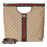 beige and brown GG canvas