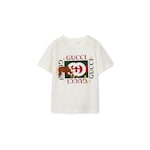 Baby cotton T-shirt with print in white | GUCCI® US